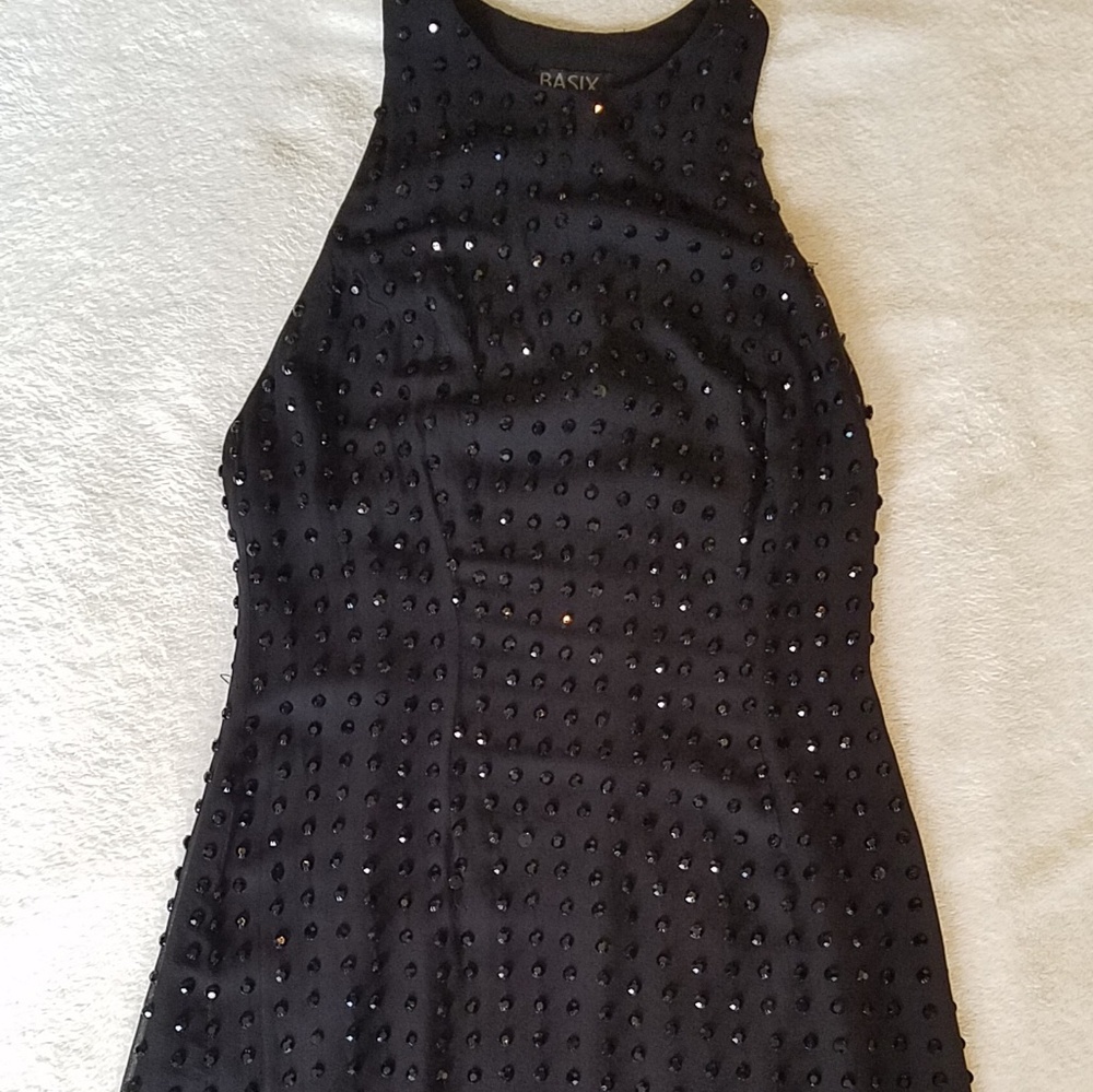 Sexy black beaded dresd